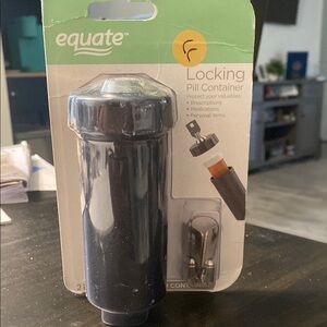 Equate Locking Pill Container - Black